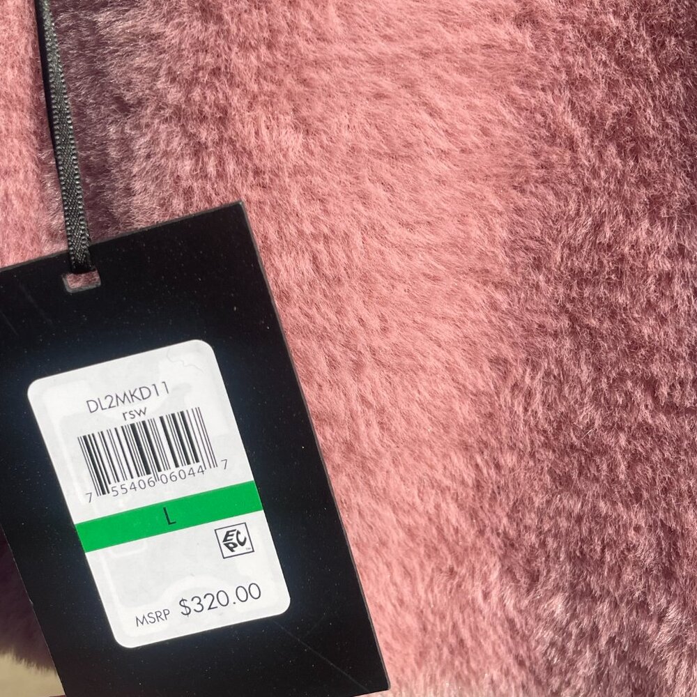 NWT Ladies Sz Large DKNY Plush Pink Outerwear/Coat - Picture 12 of 16